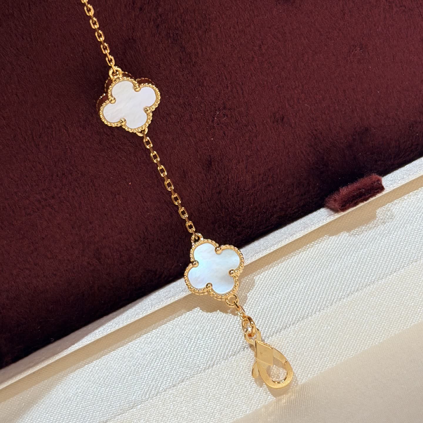 Van Cleef & Arpels Alhambra Gold Bracelet with Mother-of-Pearl